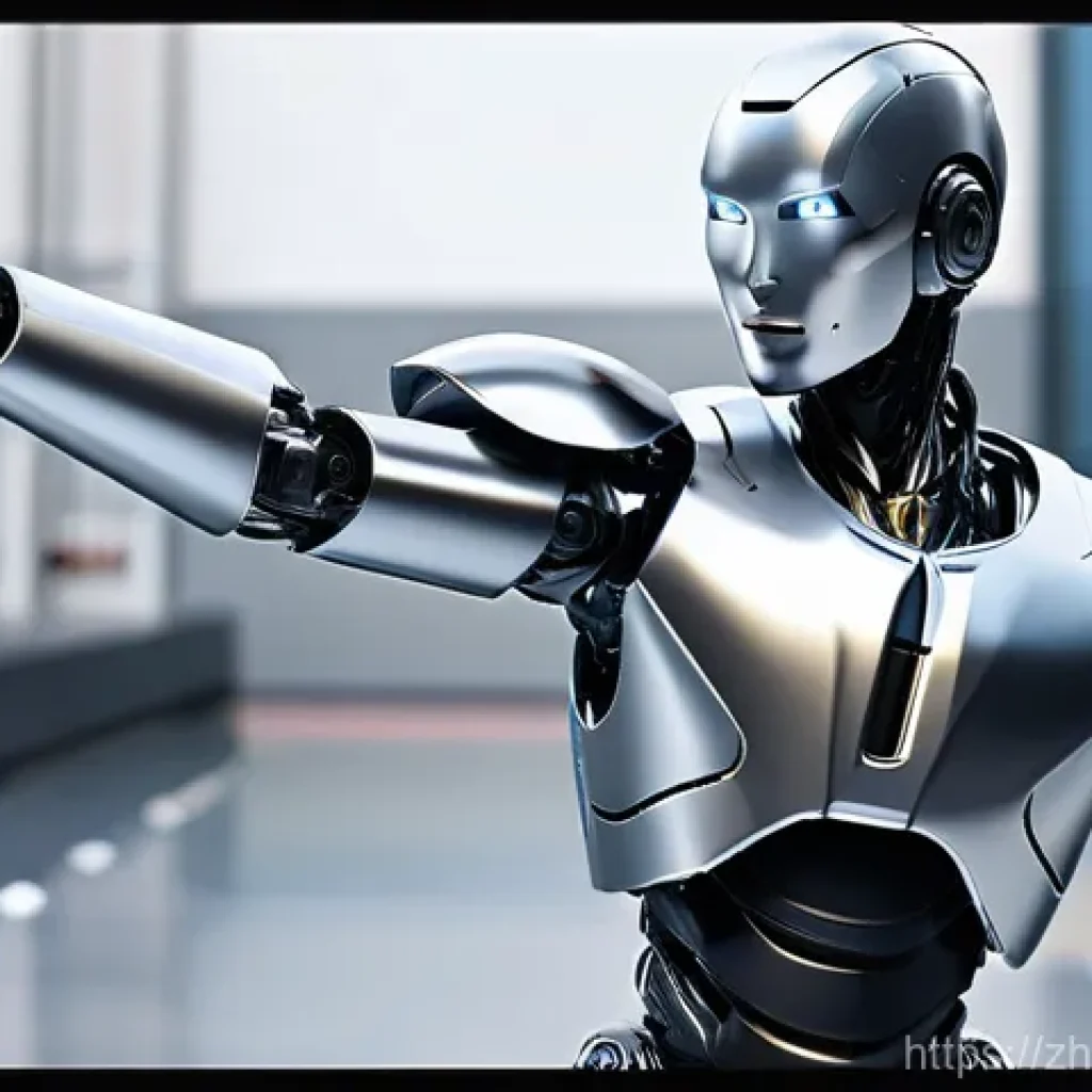 로봇 공학 학술지 - **Prompt 1: Humanoid Robot Martial Arts Master**
A highly advanced humanoid robot, with a sleek,...