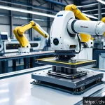 로봇 관련 특허 검색 - A futuristic industrial robot equipped with lightweight, high-efficiency electric motors and multi-d...
