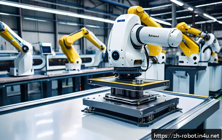 로봇 관련 특허 검색 - A futuristic industrial robot equipped with lightweight, high-efficiency electric motors and multi-d...