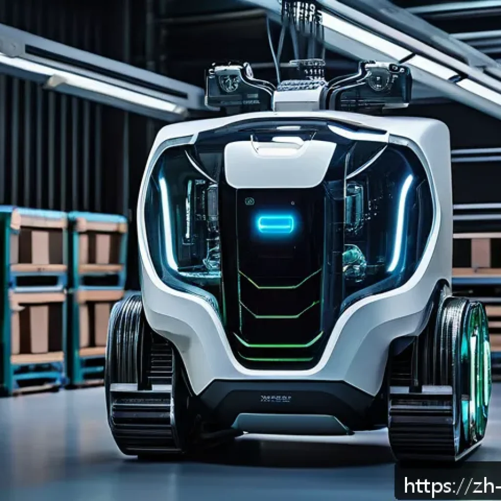 로봇의 딥러닝 모델 경량화 - A futuristic mobile robot equipped with a lightweight deep learning vision system operating efficien...