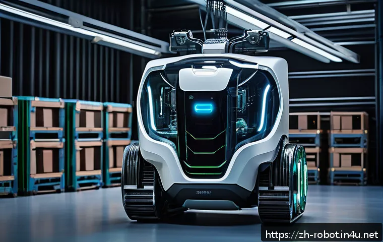 로봇의 딥러닝 모델 경량화 - A futuristic mobile robot equipped with a lightweight deep learning vision system operating efficien...